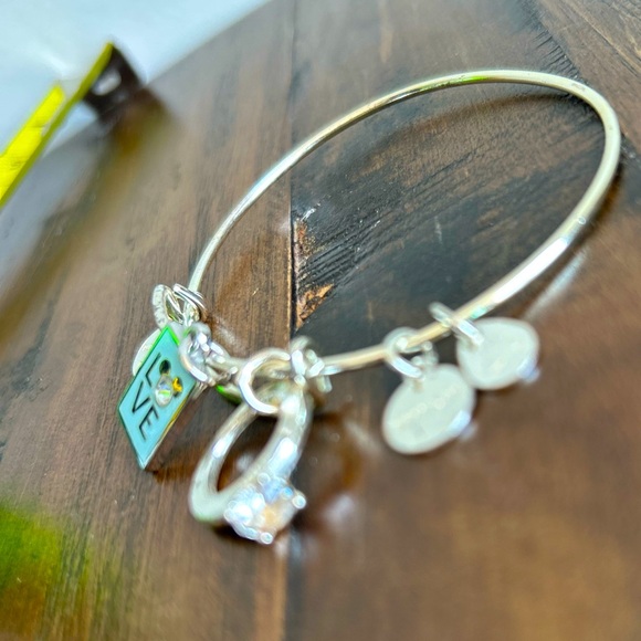 Disney Wedding Ring Alex and Ani Bangle Bracelet Mickey Minnie Love - Picture 2 of 7